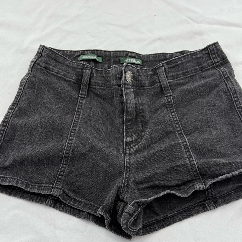 Women's Black Denim Shorts